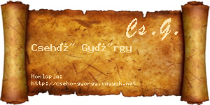 Csehó György névjegykártya
